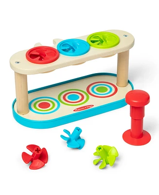 Melissa and Doug Match Push Spinning Tops Developmental Skill Toy - Multi