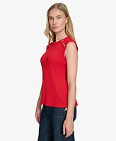 Tommy Hilfiger Women's Button-Trim Sleeveless Top