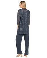 R & M Richards Petite Embellished Jacket, Sleeveless Top Pants Set