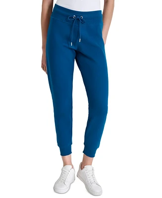 Dkny Women's Embroidered Logo Cuff Fleece Jogger Sweatpants