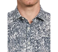 Perry Ellis Men's Regular-Fit Stretch Foliage-Print Button-Down Shirt