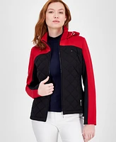 Tommy Hilfiger Women's Color-Block Quilted Scuba Jacket