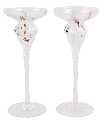 Vietri Chiara Tall Candlesticks, Set of 2