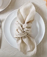 Laura Ashley Harvest Raised Woven Napkin Set of 6, 18" x 18"