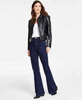 Michael Kors Women's Leather Zip-Front Coat