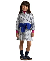 Polo Ralph Lauren Toddler and Little Girls Pleated Graphic Cotton Oxford Shirtdress