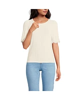 Lands' End Women's Pointelle Lace Shirt