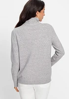 Olsen Women's Long Sleeve Quarter Zip Sweater