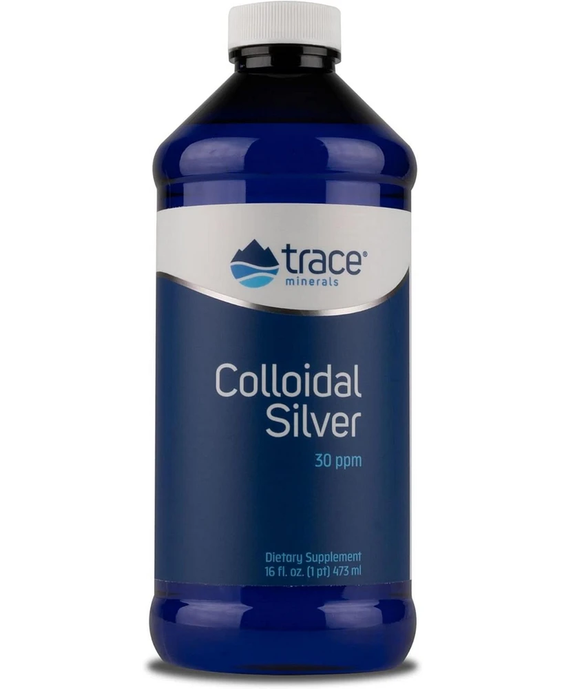 Trace Minerals Colloidal Silver Liquid | 30 Ppm Safe Dose Mineral Supplement, 99.99% Pure