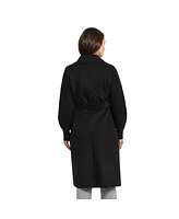 Ellen Tracy Women's Mixed Media Double Face Coat with Knit Sleeves