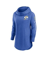 Nike Women's Royal Los Angeles Rams Minimal Statement Lightweight Raglan Funnel Neck Pullover Hoodie