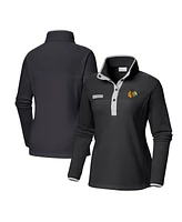 Columbia Women's Black Chicago Blackhawks Benton Springs Half-Snap Jacket