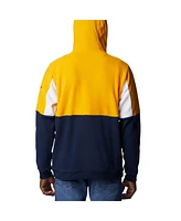 Columbia Men's Navy West Virginia Mountaineers Lodge Quarter-Zip Hoodie