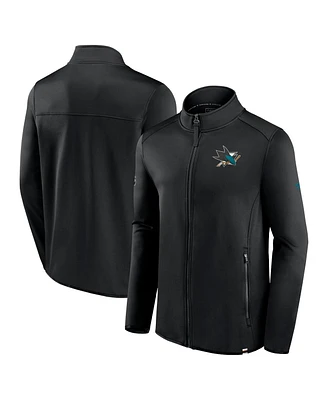 Fanatics Men's Black San Jose Sharks Authentic Pro Full-Zip Jacket