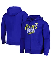 Starter Men's Royal Los Angeles Rams Domestic Post Season Full-Zip Hoodie