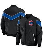 Fanatics Men's Black Chicago Cubs Baseball Raglan Full-Snap Jacket