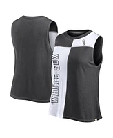 Fanatics Women's Black/White Chicago White Sox Color-Block Tank Top