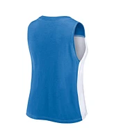 Fanatics Women's Royal/White Kentucky Wildcats Colorblock High Neck Tank Top