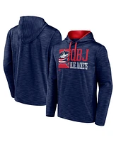 Fanatics Men's Navy Columbus Blue Jackets Never Quit Pullover Hoodie