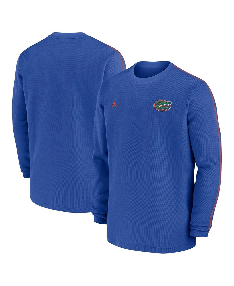 Jordan Men's Royal Florida Gators 2024 Sideline Coaches Long Sleeve T-shirt