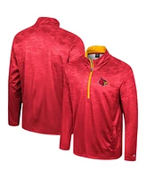 Colosseum Men's Red Louisville Cardinals The Machine Half-Zip Jacket