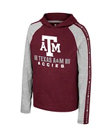 Colosseum Big Boys and Girls Maroon Texas A M Aggies Ned Raglan Long Sleeve Hooded T-Shirt