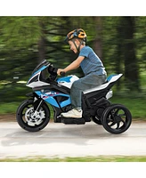 Gymax 12V Kids Ride on Motorcycle Licensed Bmw 3 Wheels Electric Toy w/ Light & Music Red