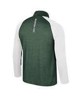 Colosseum Men's Green Michigan State Spartans Langmore Raglan Quarter-Zip Top