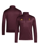 Adidas Men's Maroon Arizona State Sun Devils Coaches Sideline Quarter-Zip Top