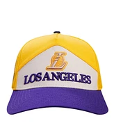 Pro Standard Men's Gold/Purple Los Angeles Lakers Pinch Chevron Adjustable Hat