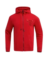 Pro Standard Men's Red Chicago Bulls Triple Tonal Dk Full-Zip Hoodie Jacket