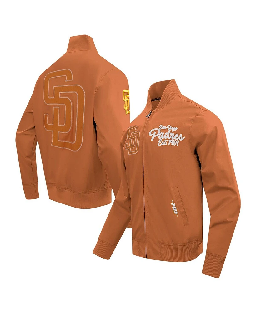 Pro Standard Men's Brown San Diego Padres Paint The City Twill Full-Zip Jacket