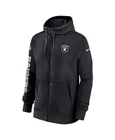 Nike Men's Las Vegas Raiders 2024 Sideline Club Full-Zip Hoodie