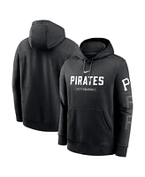 Nike Men's Black Pittsburgh Pirates Fashion Club Pullover Hoodie