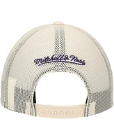 Mitchell & Ness Men's Cream Charlotte Hornets Trucker Adjustable Hat