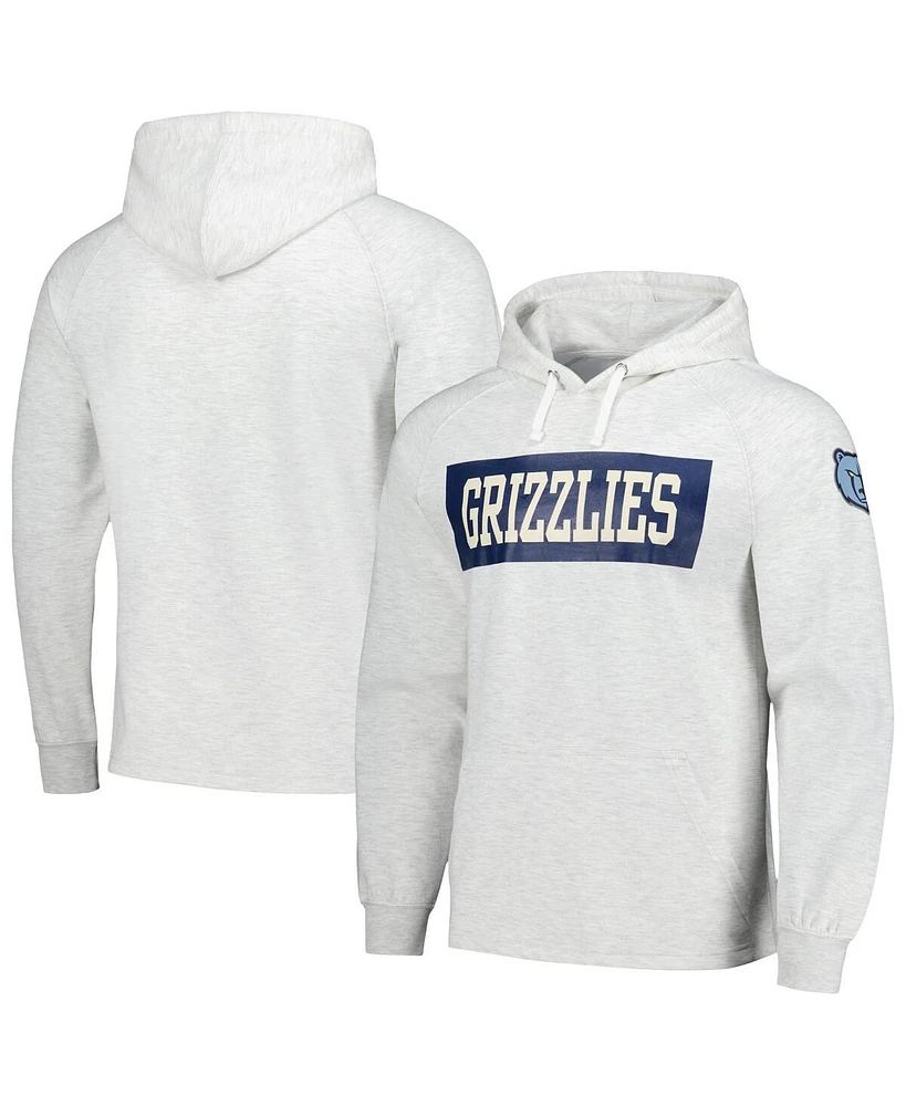 Fanatics Men's Ash Memphis Grizzlies Softhand Raglan Tri-Blend Pullover Hoodie