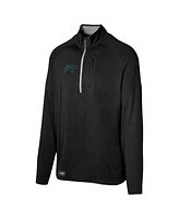 Outerstuff Men's Black Carolina Panthers Grind Iron Quarter-Zip Top