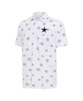 Antigua Men's White Dallas Cowboys Fireworks Polo