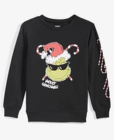 Epic Threads Little & Big Boys Merry Grinchmas Graphic Fleece Crewneck Sweatshirt, Created for Macy's