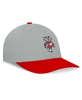 Top of the World Men's Gray/Red Wisconsin Badgers Mick Flex Hat