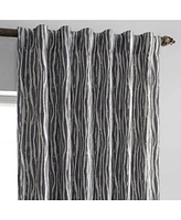 Half Price Drapes Tiger Striped Grey Faux Silk Jacquard Room Darkening Curtain