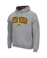 Colosseum Men's Heather Gray Western Michigan Broncos Arch Logo 3.0 Pullover Hoodie