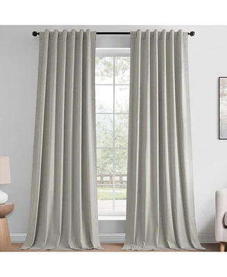 Half Price Drapes Pewter Abstract Lounge Embossed Velvet Room Darkening Curtain