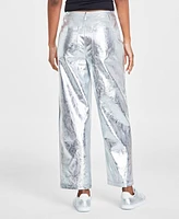 On 34th Women's Metallic Faux-Leather Pants, Created for Macy's