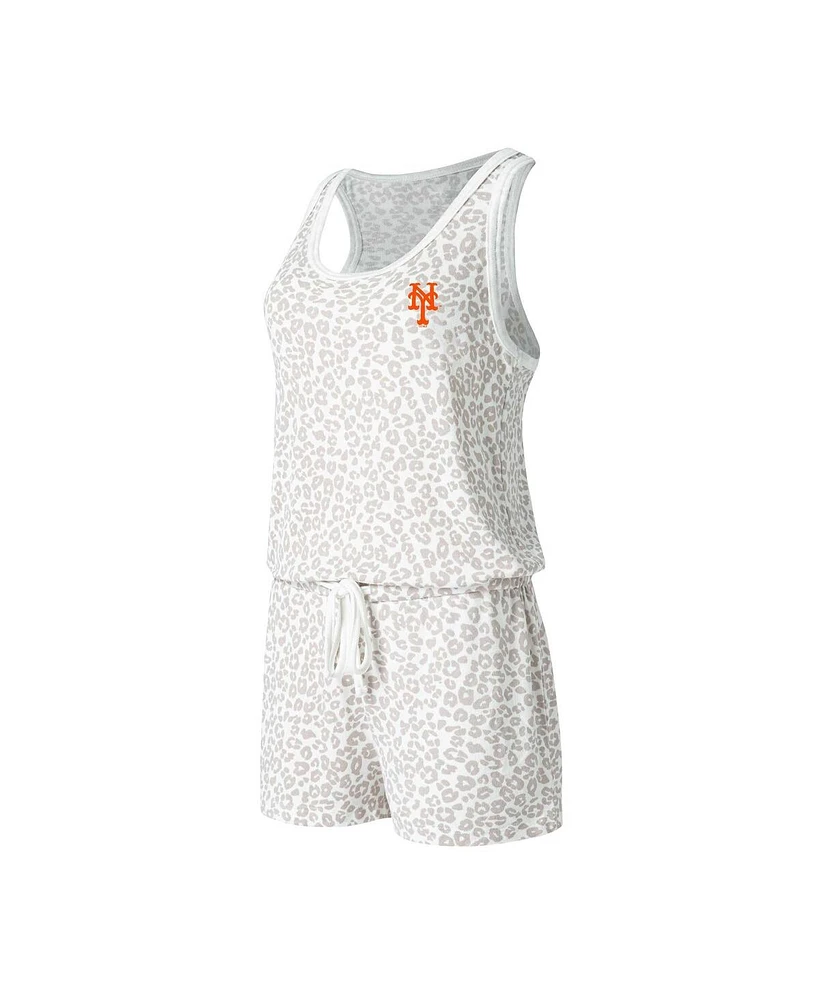 Concepts Sport Women's Cream New York Mets Montana Hacci Knit Romper