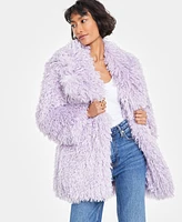 On 34th Women's Solid Faux-Fur Notch-Collar Jacket, Created for Macy's