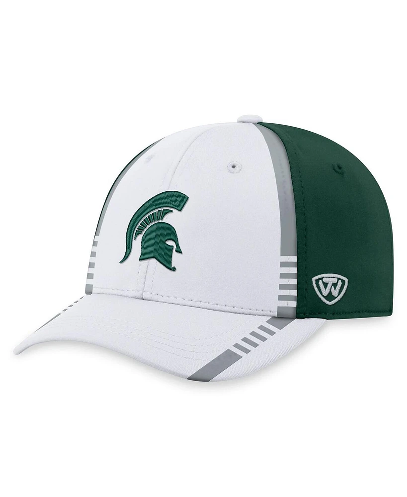 Top of the World Men's White/Green Michigan State Spartans Iconic Flex Hat