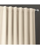 Half Price Drapes Parchment Cream Italian Faux Linen Room Darkening Curtain