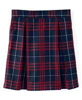 Lands' End Little Girls School Uniform Plaid Skort Top of Knee