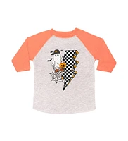 Sweet Wink Toddler Boys Checker Ghost Halloween 3/4 Shirt